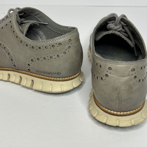 Cole Haan Zerogrand Gray Leather Wingtip Oxfords Mens 10M US - Picture 2 of 11